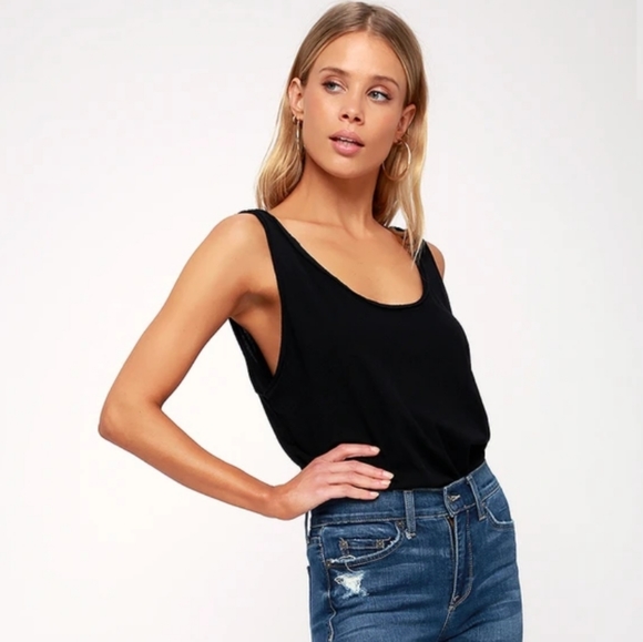 Free People Tops - Free People Sydney Black Sleeveless Bodysu…